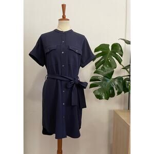 Theory Tailored Navy Midi Dress – NWT – Sz M